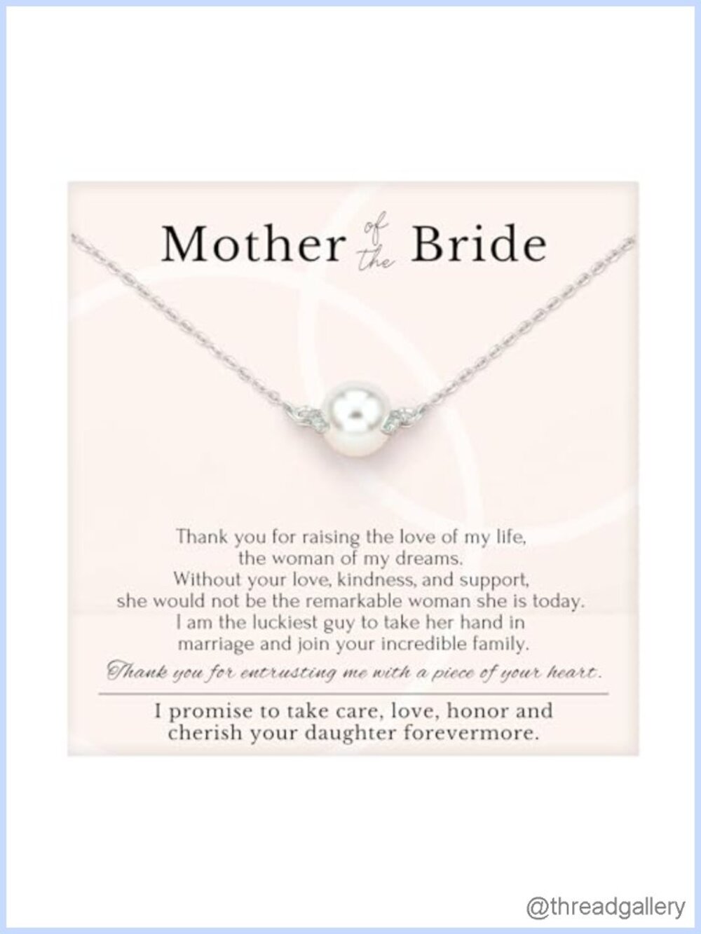 Mother of the Bride Gift Necklace Sterling Silver Freshwater Pearl Pendant 18"